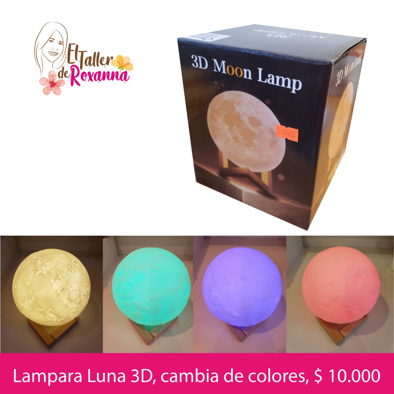 Ripley - LAMPARA LUNAR LED 3D CAMBIA DE COLOR CON UN TOQUE